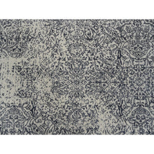 Load image into Gallery viewer, 10&#39;1&quot;x10&#39;1&quot; Fine Jacquard With Erased Design Wool And Plant Based Silk Hand Loomed Light Gray Oriental Square Rug FWR379656