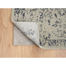 Load image into Gallery viewer, 9&#39;x12&#39; Light Gray Fine Jacquard With Erased Design Wool And Plant Based Silk Hand Loomed Oriental Rug FWR379782