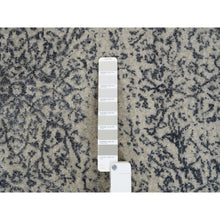 Load image into Gallery viewer, 9&#39;x12&#39; Light Gray Fine Jacquard With Erased Design Wool And Plant Based Silk Hand Loomed Oriental Rug FWR379782