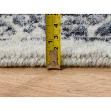 Load image into Gallery viewer, 9&#39;x12&#39; Light Gray Fine Jacquard With Erased Design Wool And Plant Based Silk Hand Loomed Oriental Rug FWR379782