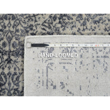 Load image into Gallery viewer, 9&#39;x12&#39; Light Gray Fine Jacquard With Erased Design Wool And Plant Based Silk Hand Loomed Oriental Rug FWR379782