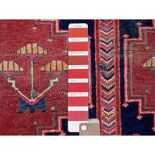 Load image into Gallery viewer, 2&#39;4&quot;x6&#39;5&quot; Blush Red, Vintage Northwest Persian With Geometric Pattern, 100% Wool, Hand Knotted, Cropped Thin, Even Wear, Sides And Ends Professionally Secured, Good Condition, Runner, Oriental Rug FWR3792