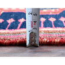 Load image into Gallery viewer, 2&#39;4&quot;x6&#39;5&quot; Blush Red, Vintage Northwest Persian With Geometric Pattern, 100% Wool, Hand Knotted, Cropped Thin, Even Wear, Sides And Ends Professionally Secured, Good Condition, Runner, Oriental Rug FWR3792