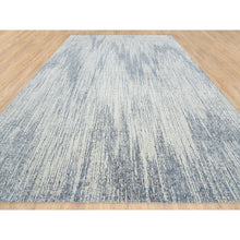 Load image into Gallery viewer, 12&#39;x18&#39; Light Gray Fine Jacquard Modern Wool And Art Silk Hand Loomed Oriental Oversized Rug FWR379812