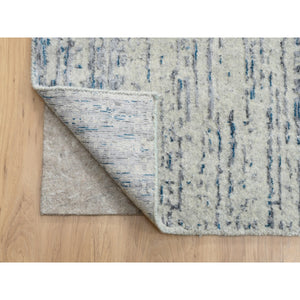 12'x18' Light Gray Fine Jacquard Modern Wool And Art Silk Hand Loomed Oriental Oversized Rug FWR379812