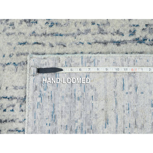12'x18' Light Gray Fine Jacquard Modern Wool And Art Silk Hand Loomed Oriental Oversized Rug FWR379812