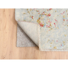 Load image into Gallery viewer, 12&#39;1&quot;x15&#39; Ivory Persian Erased Medallion Design Wool And Pure Silk Hand Knotted Oriental Oversized Rug FWR379824