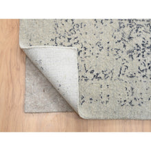 Load image into Gallery viewer, 12&#39;x18&#39;2&quot; Wool And Plant Based Silk Hand Loomed Light Gray Fine Jacquard With Erased Design Oriental Oversized Rug FWR379830