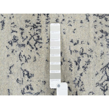 Load image into Gallery viewer, 12&#39;x18&#39;2&quot; Wool And Plant Based Silk Hand Loomed Light Gray Fine Jacquard With Erased Design Oriental Oversized Rug FWR379830