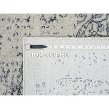 Load image into Gallery viewer, 12&#39;x18&#39;2&quot; Wool And Plant Based Silk Hand Loomed Light Gray Fine Jacquard With Erased Design Oriental Oversized Rug FWR379830