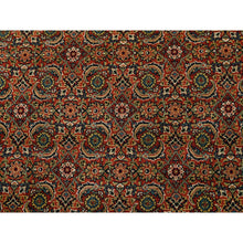 Load image into Gallery viewer, 6&#39;1&quot;x6&#39;1&quot; Dense Weave Hand Knotted Herati Fish Design Square 175 Kpsi Extra Soft Wool Red Oriental Rug FWR379914