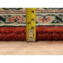Load image into Gallery viewer, 6&#39;1&quot;x6&#39;1&quot; Dense Weave Hand Knotted Herati Fish Design Square 175 Kpsi Extra Soft Wool Red Oriental Rug FWR379914