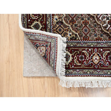 Load image into Gallery viewer, 4&#39;1&quot;x6&#39;2&quot; Ivory Tabriz Mahi Wool And Silk Fish Medallion Design Hand Knotted Fine Oriental Rug FWR380064