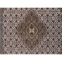 Load image into Gallery viewer, 4&#39;1&quot;x6&#39;2&quot; Ivory Tabriz Mahi Wool And Silk Fish Medallion Design Hand Knotted Fine Oriental Rug FWR380064