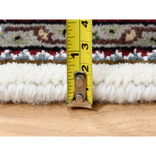 Load image into Gallery viewer, 4&#39;1&quot;x6&#39;2&quot; Ivory Tabriz Mahi Wool And Silk Fish Medallion Design Hand Knotted Fine Oriental Rug FWR380064