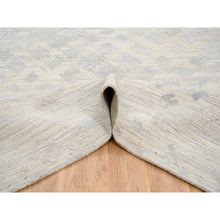 Load image into Gallery viewer, 6&#39;1&quot;x11&#39;10&quot; Hand Spun Undyed Natural Wool Hand Knotted Ivory Modern Design Oriental Wide Gallery Size Runner Rug FWR380226
