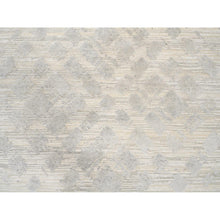 Load image into Gallery viewer, 6&#39;1&quot;x11&#39;10&quot; Hand Spun Undyed Natural Wool Hand Knotted Ivory Modern Design Oriental Wide Gallery Size Runner Rug FWR380226