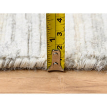 Load image into Gallery viewer, 6&#39;1&quot;x11&#39;10&quot; Hand Spun Undyed Natural Wool Hand Knotted Ivory Modern Design Oriental Wide Gallery Size Runner Rug FWR380226