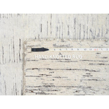 Load image into Gallery viewer, 6&#39;1&quot;x11&#39;10&quot; Hand Spun Undyed Natural Wool Hand Knotted Ivory Modern Design Oriental Wide Gallery Size Runner Rug FWR380226