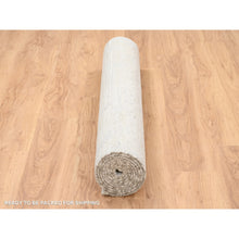 Load image into Gallery viewer, 4&#39;1&quot;x10&#39;1&quot; Modern Design Hand Spun Undyed Natural Wool Hand Knotted Ivory Oriental Wide Runner Rug FWR380262