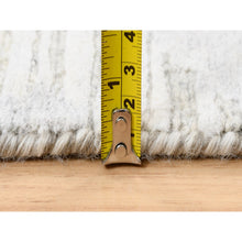 Load image into Gallery viewer, 4&#39;1&quot;x10&#39;1&quot; Modern Design Hand Spun Undyed Natural Wool Hand Knotted Ivory Oriental Wide Runner Rug FWR380262