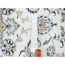 Load image into Gallery viewer, 8&#39;x16&#39;2&quot; Ivory Nain With Center Medallion Flower Design 250 Kpsi Wool Hand Knotted Oriental Wide Gallery Size Runner Rug FWR380370