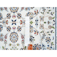 Load image into Gallery viewer, 4&#39;1&quot;x12&#39; Ivory Nain With Center Medallion Flower Design 250 Kpsi Wool Hand Knotted Oriental Wide Runner Rug FWR380394