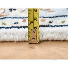 Load image into Gallery viewer, 2&#39;8&quot;x10&#39;1&quot; Nain With All Over Flower Design 250 Kpsi Wool Hand Knotted Ivory Oriental Runner Rug FWR380712