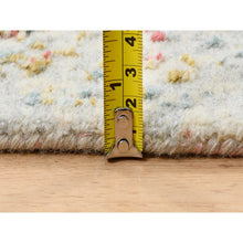 Load image into Gallery viewer, 4&#39;x11&#39;9&quot; Hand Knotted Pink Persian Erased Medallion Design Wool And Pure Silk Oriental Wide Runner Rug FWR380796