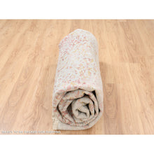 Load image into Gallery viewer, 9&#39;8&quot;x9&#39;8&quot; Wool And Pure Silk Hand Knotted Pink Persian Erased Medallion Design Oriental Round Rug FWR380808