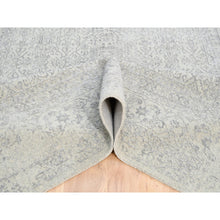 Load image into Gallery viewer, 8&#39;x10&#39;1&quot; Beige Wool And Plant Based Silk Hand Loomed Fine Jacquard With Erased Design Oriental Rug FWR380874