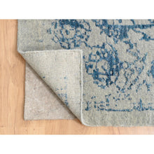 Load image into Gallery viewer, 11&#39;10&quot;x15&#39; Hand Loomed Gray Fine Jacquard With Sickle Leaf Design Wool And Plant Based Silk Oriental Oversized Rug FWR380880