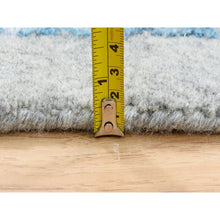 Load image into Gallery viewer, 11&#39;10&quot;x15&#39; Hand Loomed Gray Fine Jacquard With Sickle Leaf Design Wool And Plant Based Silk Oriental Oversized Rug FWR380880