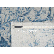 Load image into Gallery viewer, 11&#39;10&quot;x15&#39; Hand Loomed Gray Fine Jacquard With Sickle Leaf Design Wool And Plant Based Silk Oriental Oversized Rug FWR380880
