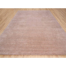 Load image into Gallery viewer, 9&#39;3&quot;x12&#39; Modern Design Hand Loomed Soft Wool Coral Pink Oriental Rug FWR380904