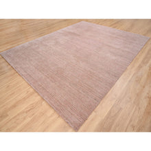 Load image into Gallery viewer, 9&#39;3&quot;x12&#39; Modern Design Hand Loomed Soft Wool Coral Pink Oriental Rug FWR380904