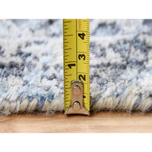 Load image into Gallery viewer, 3&#39;2&quot;x4&#39;10&quot; Wool With Pure Silk Hand Knotted Gray Broken Kashan Design Oriental Rug FWR380982