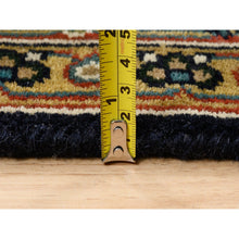 Load image into Gallery viewer, 4&#39;x10&#39;1&quot; Jet Black Herati With All Over Fish Design Dense Weave Wool 175 Kpsi Hand Knotted Oriental Gallery Size Runner Rug FWR381240