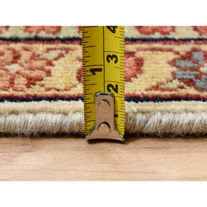 10'1"x15'9" Soft, Velvety Plush Wool Hand Knotted Beige Heriz Re-creation With Large Medallion Oriental Oversized Rug FWR381294