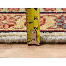 Load image into Gallery viewer, 10&#39;1&quot;x15&#39;9&quot; Soft, Velvety Plush Wool Hand Knotted Beige Heriz Re-creation With Large Medallion Oriental Oversized Rug FWR381294