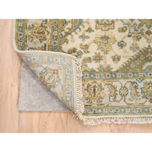 Load image into Gallery viewer, 4&#39;1&quot;x6&#39; Ivory, Karajeh Design, Soft And Pure Wool, Hand Knotted, Oriental Rug FWR381756