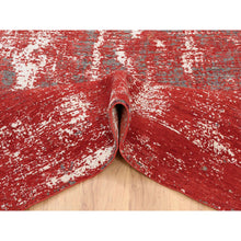 Load image into Gallery viewer, 8&#39;x10&#39; Red, Modern Design, Nepale Weave, Wool And Silk, Hand Knotted, Oriental Rug FWR382026