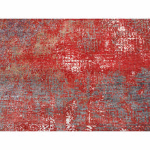 Load image into Gallery viewer, 8&#39;x10&#39; Red, Modern Design, Nepale Weave, Wool And Silk, Hand Knotted, Oriental Rug FWR382026