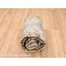 Load image into Gallery viewer, 8&#39;x9&#39;10&quot; Gold Brown, Silk With Textured Wool, Hand Knotted, Transitional Sarouk, Oriental Rug FWR382068