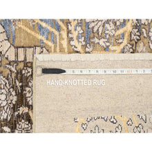 Load image into Gallery viewer, 8&#39;x9&#39;10&quot; Gold Brown, Silk With Textured Wool, Hand Knotted, Transitional Sarouk, Oriental Rug FWR382068