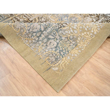 Load image into Gallery viewer, 9&#39;2&quot;x12&#39; Gold Brown, Silk With Textured Wool, Hand Knotted, Transitional Sarouk, Oriental Rug FWR382080