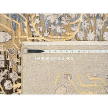 Load image into Gallery viewer, 9&#39;2&quot;x12&#39; Gold Brown, Silk With Textured Wool, Hand Knotted, Transitional Sarouk, Oriental Rug FWR382080