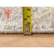 Load image into Gallery viewer, 2&#39;5&quot;x10&#39;1&quot; Tan, Sickle Leaf Design, Silk With Textured Wool, Hand Knotted, Oriental, Runner Rug FWR382302