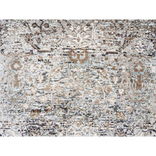 Load image into Gallery viewer, 2&#39;6&quot;x16&#39; Gray, Hand Knotted, Transitional Persian Influence Erased Medallion Design, Silk With Textured Wool, Oriental, Xl Runner, Rug FWR382332