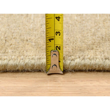 Load image into Gallery viewer, 4&#39;2&quot;x10&#39; Gold Brown, Hand Knotted, Transitional Sarouk, Silk With Textured Wool, Oriental, Wide Runner Rug FWR382380